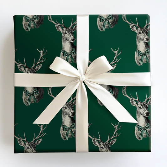 Deer Santa Wrapping Paper