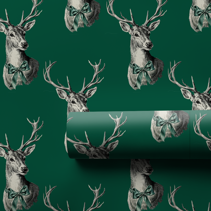 Deer Santa Wrapping Paper
