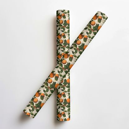 Tangerine Jolly Wrapping Paper