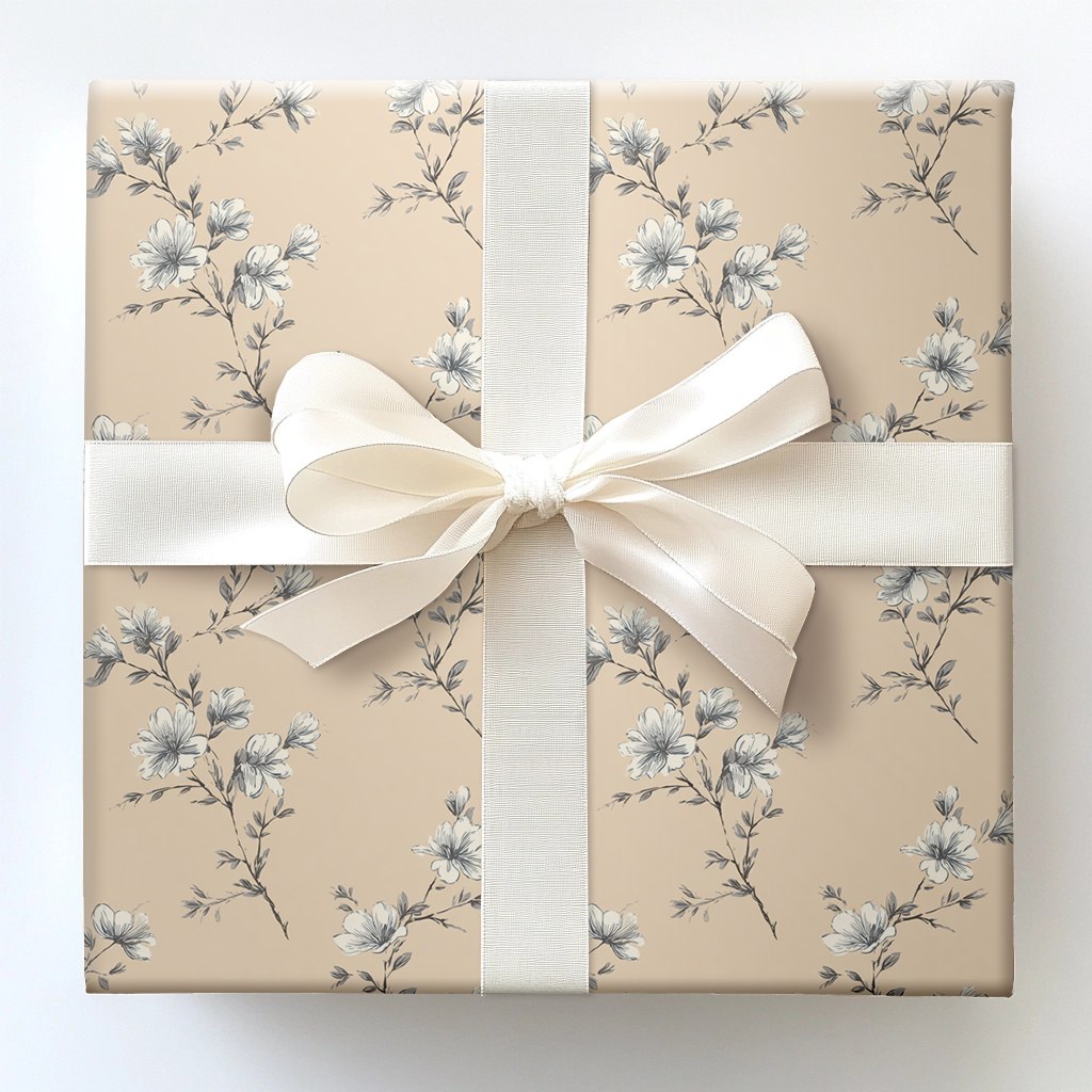 White Vine Wrapping Paper