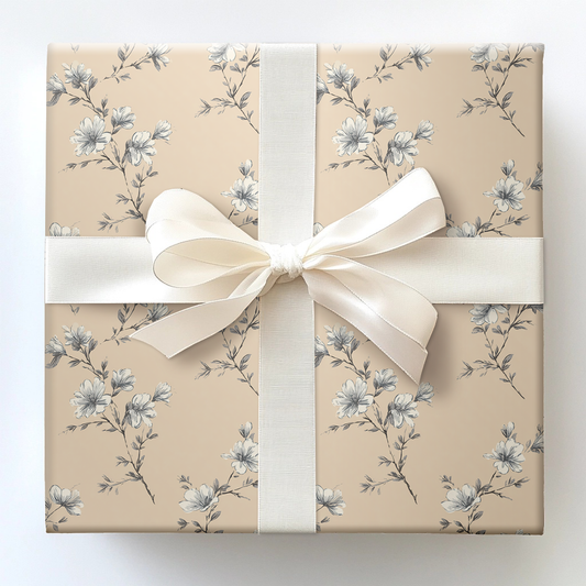 White Vine Wrapping Paper