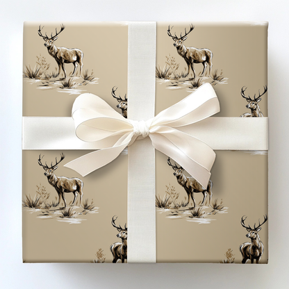 Rustic Woods Deer Wrapping Paper