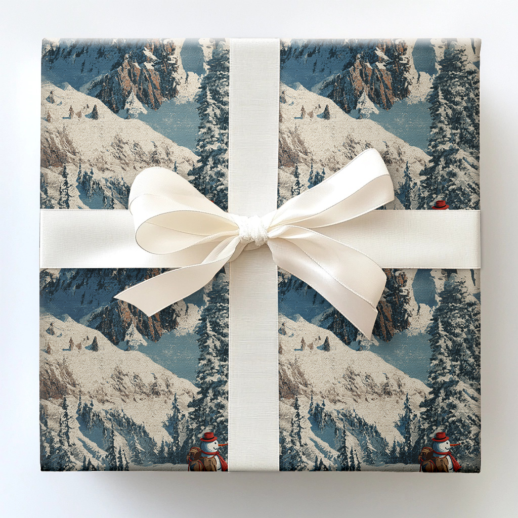 Velvet Snow Wrapping Paper