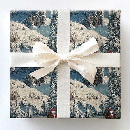 Velvet Snow Wrapping Paper