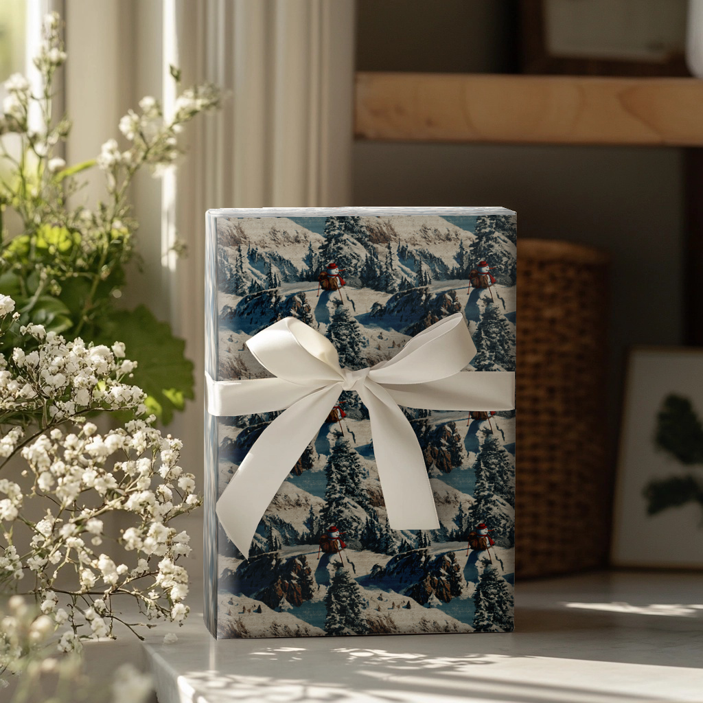 Velvet Snow Wrapping Paper