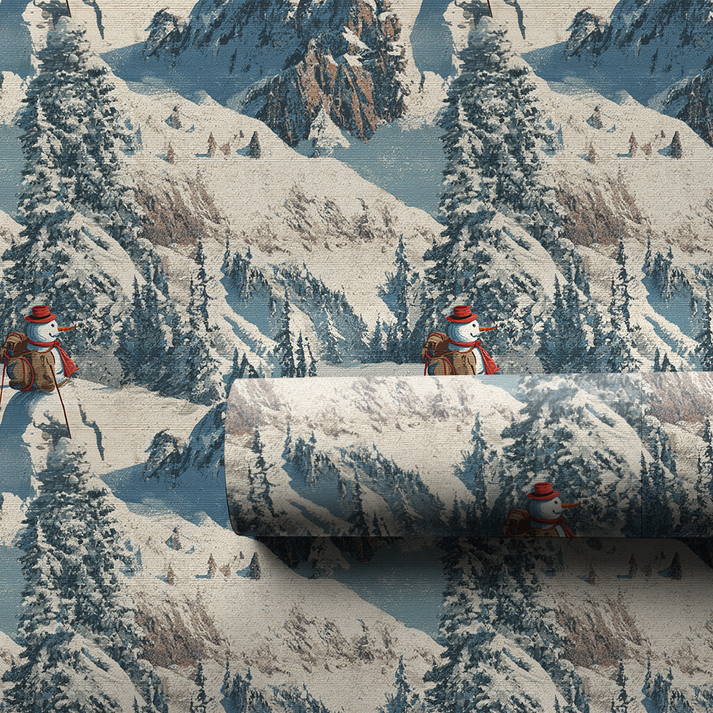 Velvet Snow Wrapping Paper