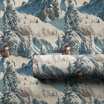 Velvet Snow Wrapping Paper