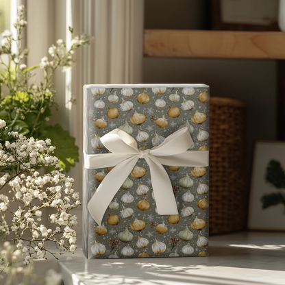 Allium Snow Wrapping Paper