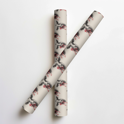 Bovine Bow Wrapping Paper
