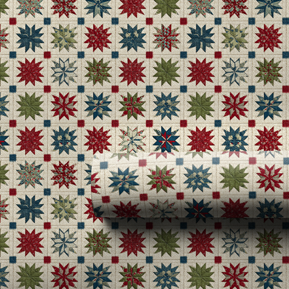 Yuletide Grid Wrapping Paper