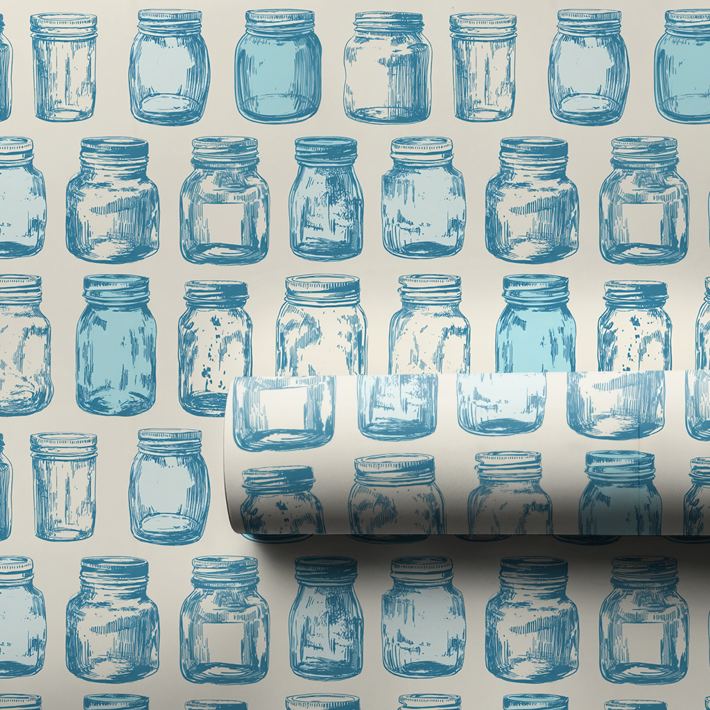 Marmalade Blue Wrapping Paper