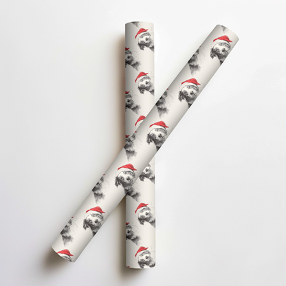 Australian Shepherd Claus Wrapping Paper