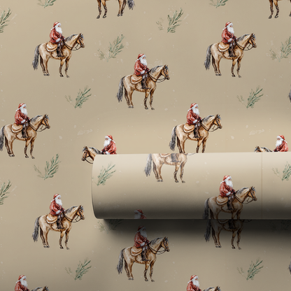Cowboy Carol Wrapping Paper
