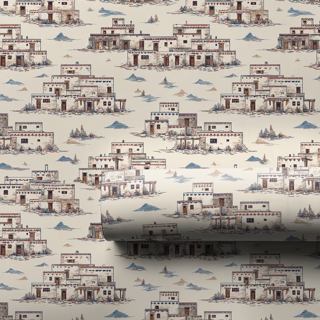 Pueblo Holiday Wrapping Paper