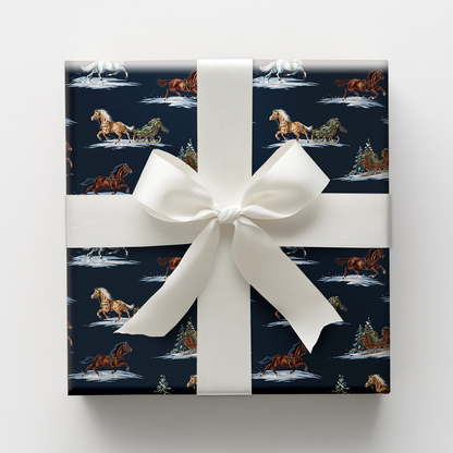 Winter Ride in Waco Wrapping Paper