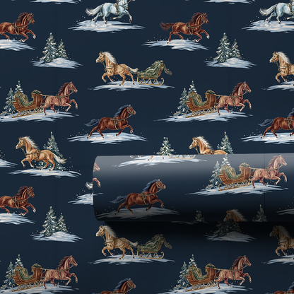 Winter Ride in Waco Wrapping Paper