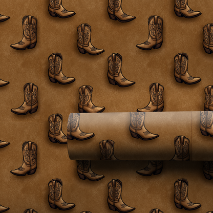 Round Boots Wrapping Paper