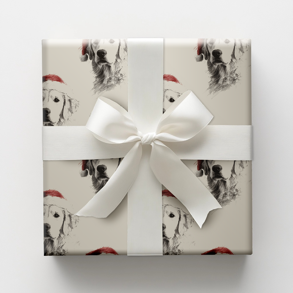 Golden Claus Wrapping Paper