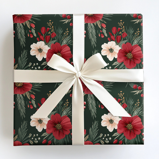 Round Top Red Wrapping Paper