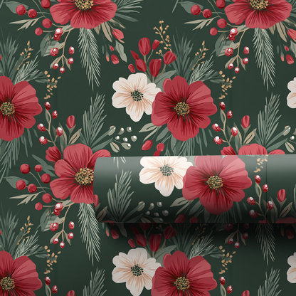 Round Top Red Wrapping Paper