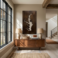 The Chesapeake Bay - Metal Wall Art - Umber