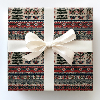 Snowman Stitch Wrapping Paper
