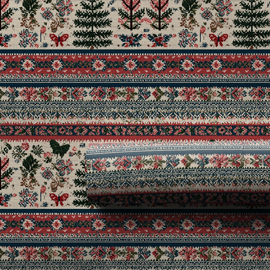 Snowman Stitch Wrapping Paper
