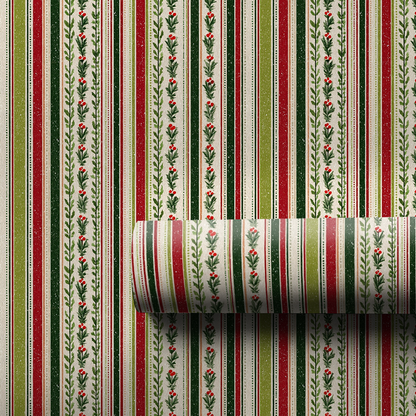 Heritage Holly Wrapping Paper