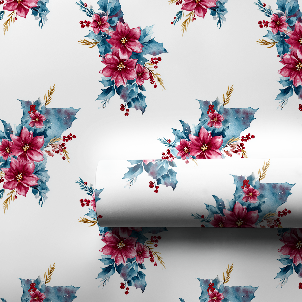 Canyonland Christmas Blooms Wrapping Paper