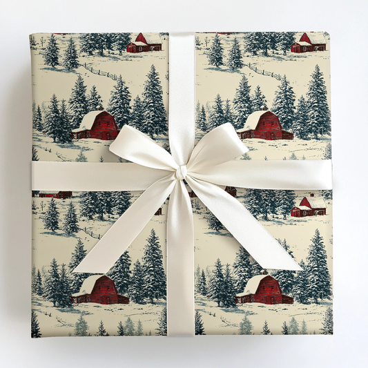 Magnolia Snow Wrapping Paper