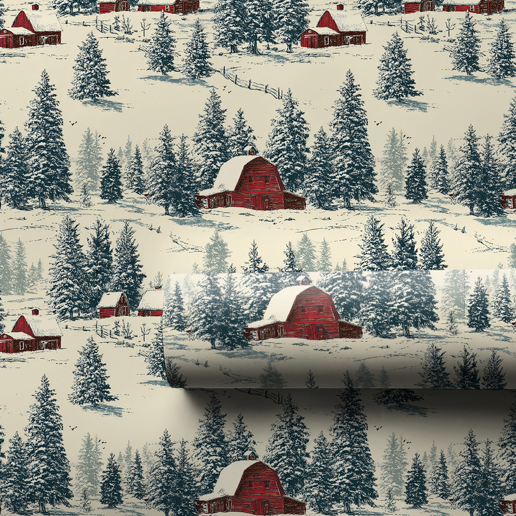 Magnolia Snow Wrapping Paper