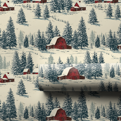 Magnolia Snow Wrapping Paper