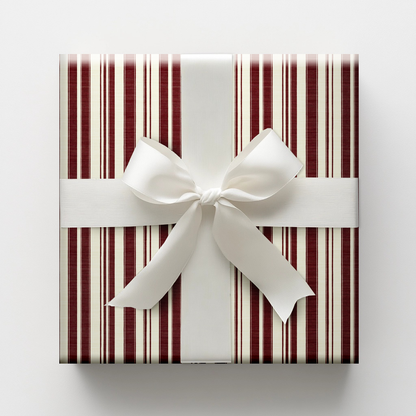 Beauregard Abstract Red Stripes Wrapping Paper