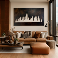 The Manhattan Skyline - Metal Wall Art - Umber