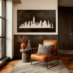 The Manhattan Skyline - Metal Wall Art - Umber