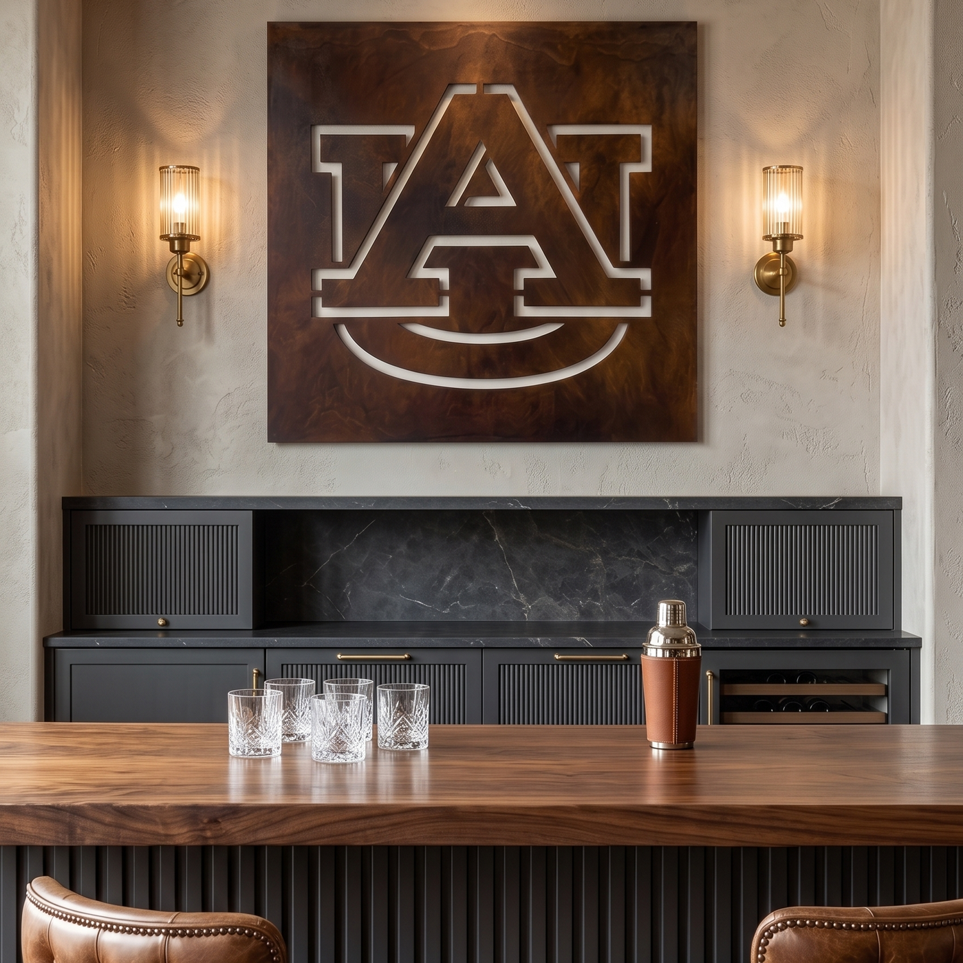 The Auburn - Metal Wall Art - Umber