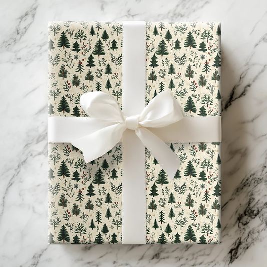 Green Frost Wrapping Paper