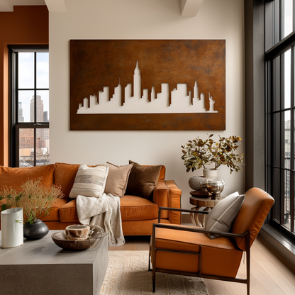 The Manhattan Skyline - Metal Wall Art