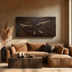 The Dove - Metal Wall Art - Umber