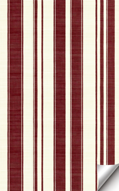 Beauregard Abstract Red Stripes Wallpaper