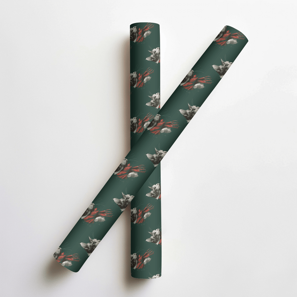 Cozy Kitten Wrapping Paper - Anthem Classic