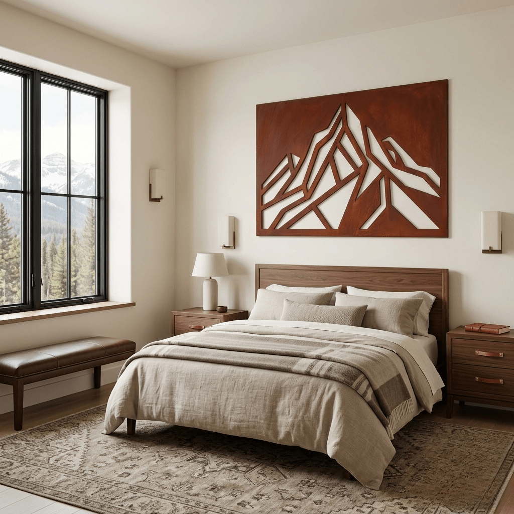 Modern Mountain - Metal Wall Art - Oxide - Anthem Classic