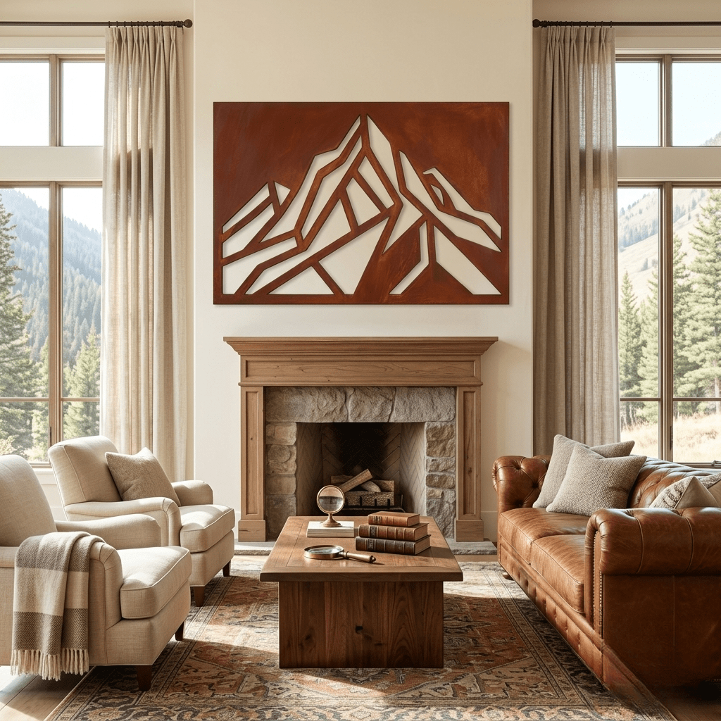 Modern Mountain - Metal Wall Art - Oxide - Anthem Classic