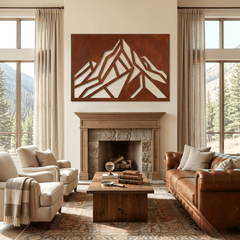 Modern Mountain - Metal Wall Art - Oxide - Anthem Classic