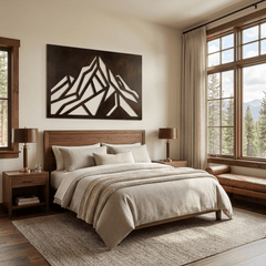 Modern Mountain - Metal Wall Art - Umber - Anthem Classic