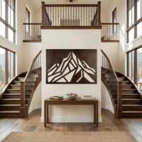 Modern Mountain - Metal Wall Art - Umber