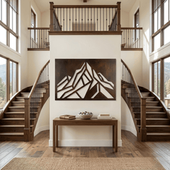 Modern Mountain - Metal Wall Art - Umber - Anthem Classic