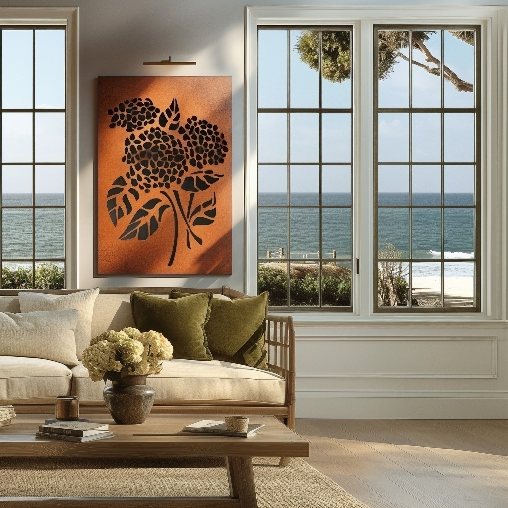 The Hydrangea - Metal Wall Art