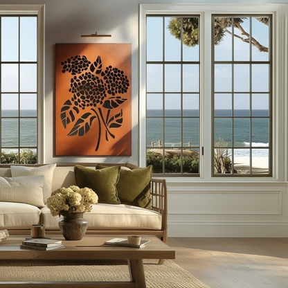 The Hydrangea - Metal Wall Art