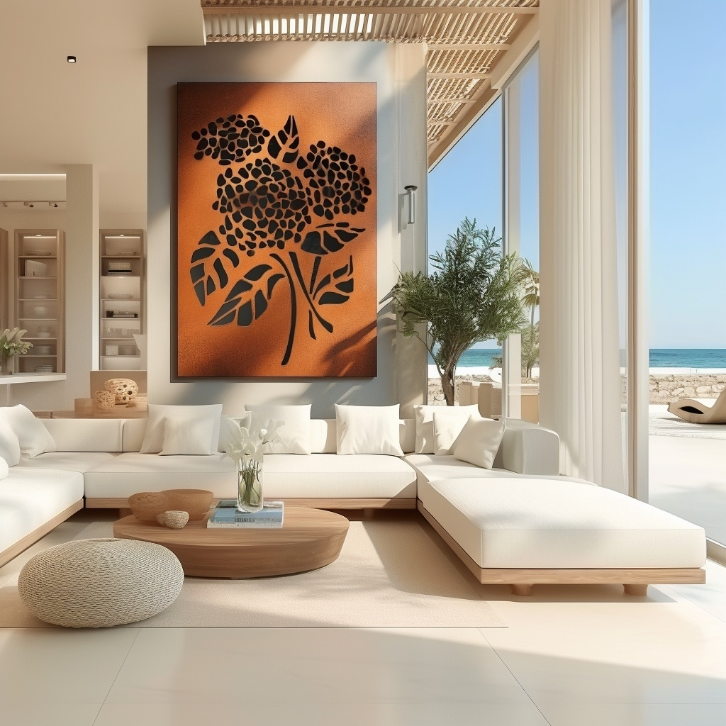 The Hydrangea - Metal Wall Art